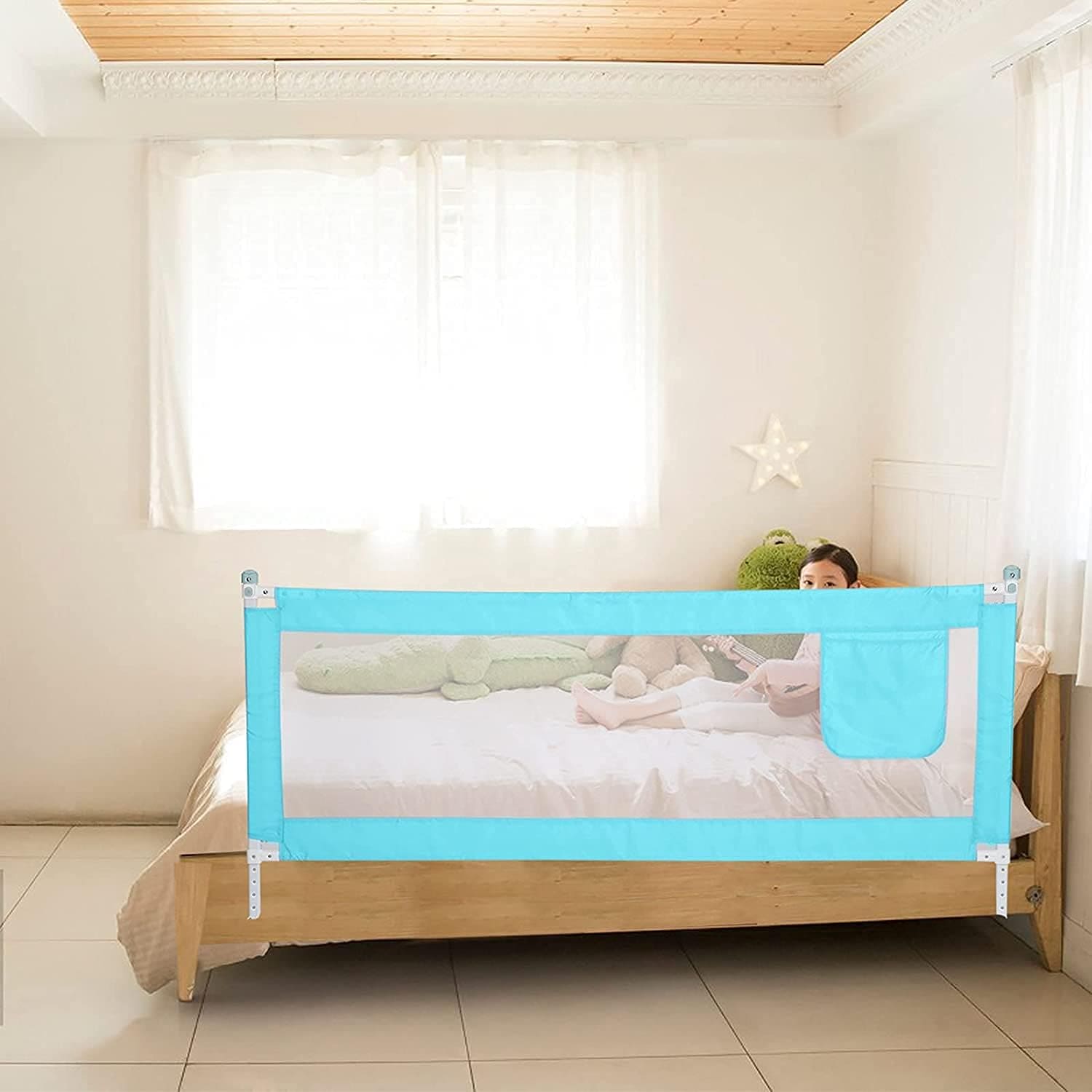 Children Bed Barrier, Baby Bed Safety Guard, Fence Guardrail Security, Foldable Baby Bed Fencing Gate, Crib Adjustable Safety Kids Rails, Safety Protection Guard Beige for Toddler, Up & Down Falling Protector Bed Rails for Kids Children Bed Barrier, Baby Bed Safety Guard, Fence Guardrail Security, Foldable Baby Bed Fencing Gate, Crib Adjustable Safety Kids Rails, Safety Protection Guard Beige for Toddler, Up & Down Falling Protector Bed Rails for Kids